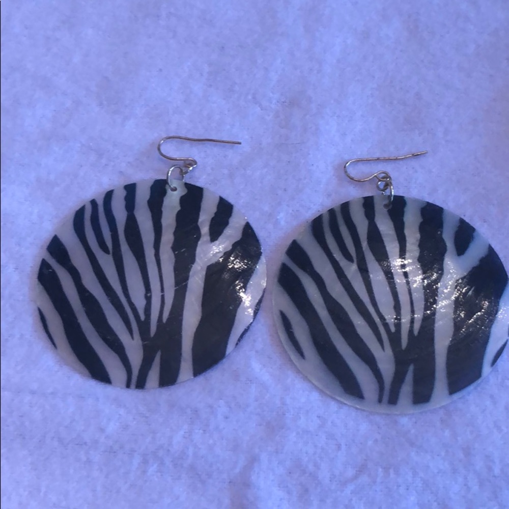 Zebra Striped Earrings